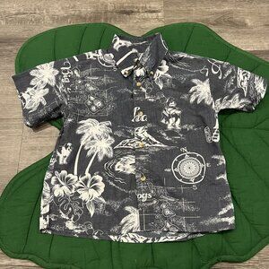 Big Dogs Kids Boys 4/5 Hawaiian Islands Aloha Shirt Tropical